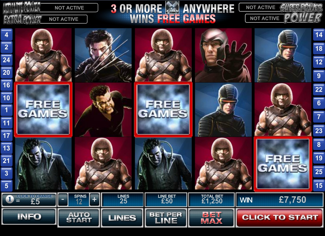 X-Men Slot screenshot